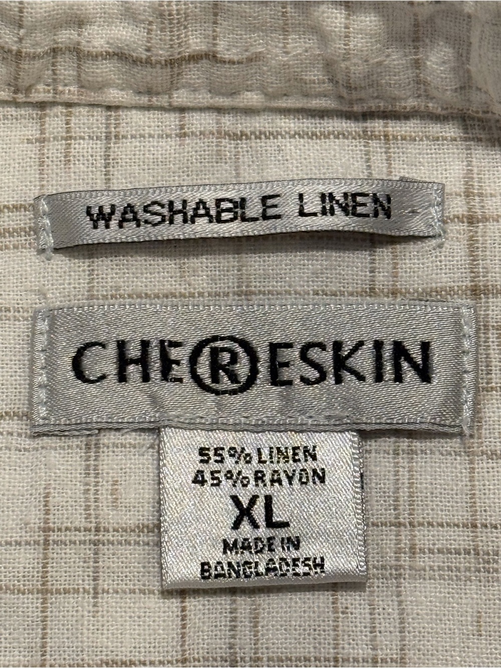 Chereskin Washable Linen Button Up Camp Shirt XL Coastal Minimalist Dadcore - Picture 6 of 7